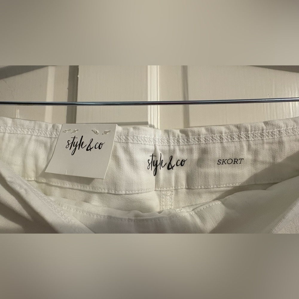 Style & Co. Women’s White Denim Skort Sz XXL - Picture 3 of 8